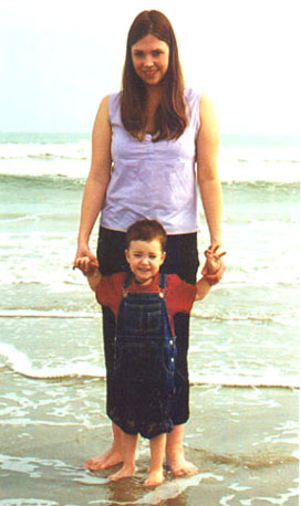 Mom and Wiley at Cocoa Beach