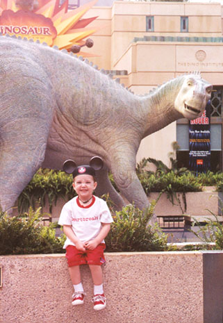 Wiley by his favorite Dinosaur "Aladar"